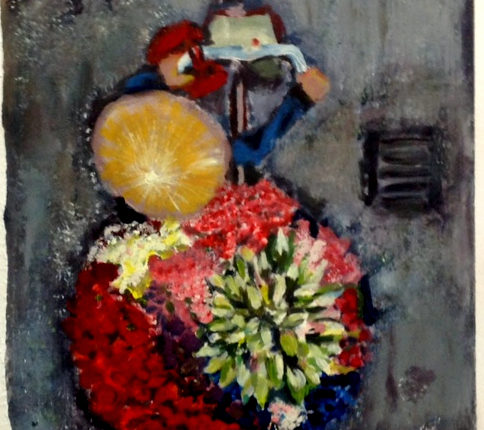 Kunstkurse mit Bildern, die ausgesprochen spannend sind erleben wir in der Kunstschule Annette Brasch. Hie wird Acrylmalerei gern mit Stiften experimentell gezeigt