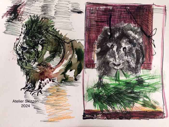 experimentelle Malerei und experimentelle Zeichnung - Zeichenkurs brasch-kunstkurse.de